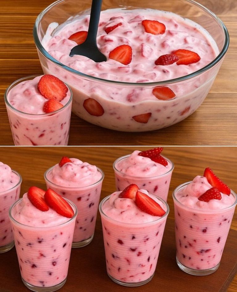 An easy strawberry dessert to prepare in 2 minutes