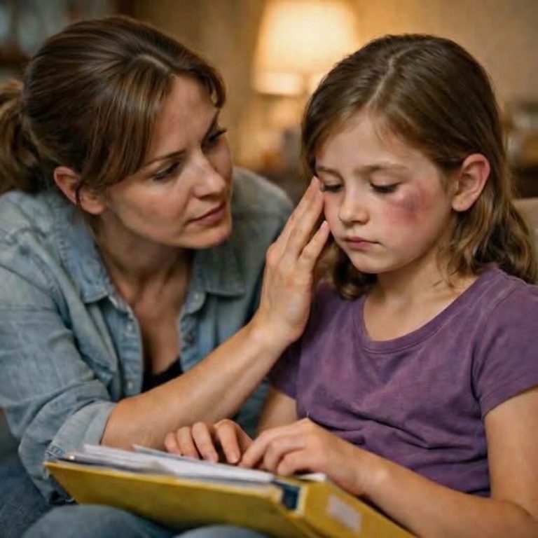 My daughter walked into the house in tears and whispered: “Uncle hit me just because I got an A and his son didn’t.” I looked at the mark on her cheek and felt my whole body go cold, but I didn’t yell or make a scene. I stayed calm, took a photo, and made one quiet decision that could change the balance of my family forever before anyone realized what was about to happen.