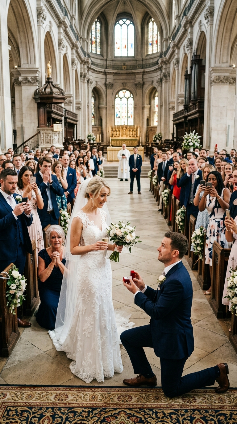At the altar, my fiancé never came. In front of 400 elite guests, his mother stormed up, tore off my veil, and dumped red wine over my white designer gown. Laughing into the mic, she sneered, “My son will marry a rich girl I chose. You were just a placeholder.” As laughter rose around me and I collapsed in ruin, a calm voice spoke behind me: “Don’t break.” His billionaire boss stepped forward. “Pretend you’re marrying me.” That moment rewrote my life forever.