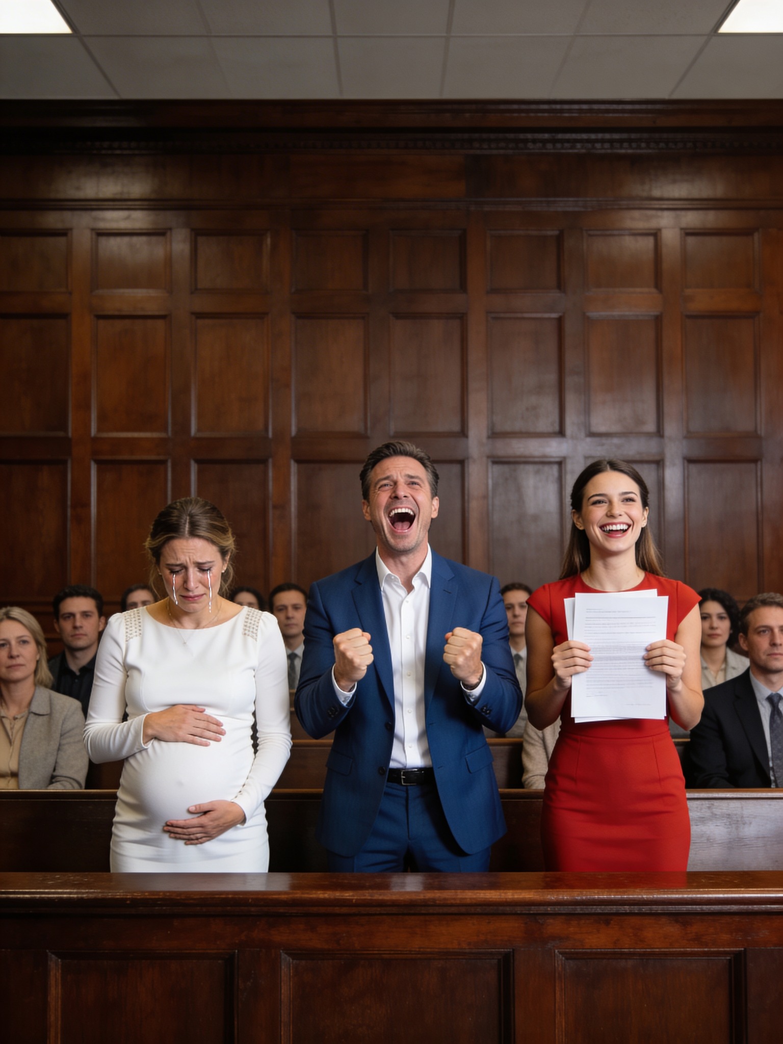 I was eight months pregnant when my billionaire husband smirked across the courtroom and said, ‘You’ll leave with nothing, Allison.’ He thought my baby bump made me weak. He thought his prenup had already buried me. But then my lawyer stood up and revealed the one clause his family had prayed I’d never discover. That was the moment his smile disappeared… and everything changed.