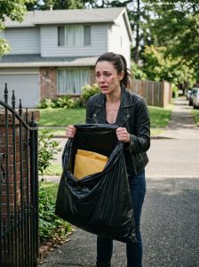 I Left My In-Laws’ House With Nothing — My Father-in-Law Handed Me a Trash Bag and Said, “Take This Out”… But When I Opened It at the Gate, My Hands Started Shaking