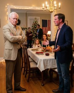 “GO AWAY! YOU’RE NOT INVITED!” My Son-In-Law Shouted When I Tried To이 Sit At The Christmas Table He Had Set. He Must Have Forgotten He Was In My House. I Calmly Got Up, Walked To The Front Door, And Did Something That Shocked Everyone.