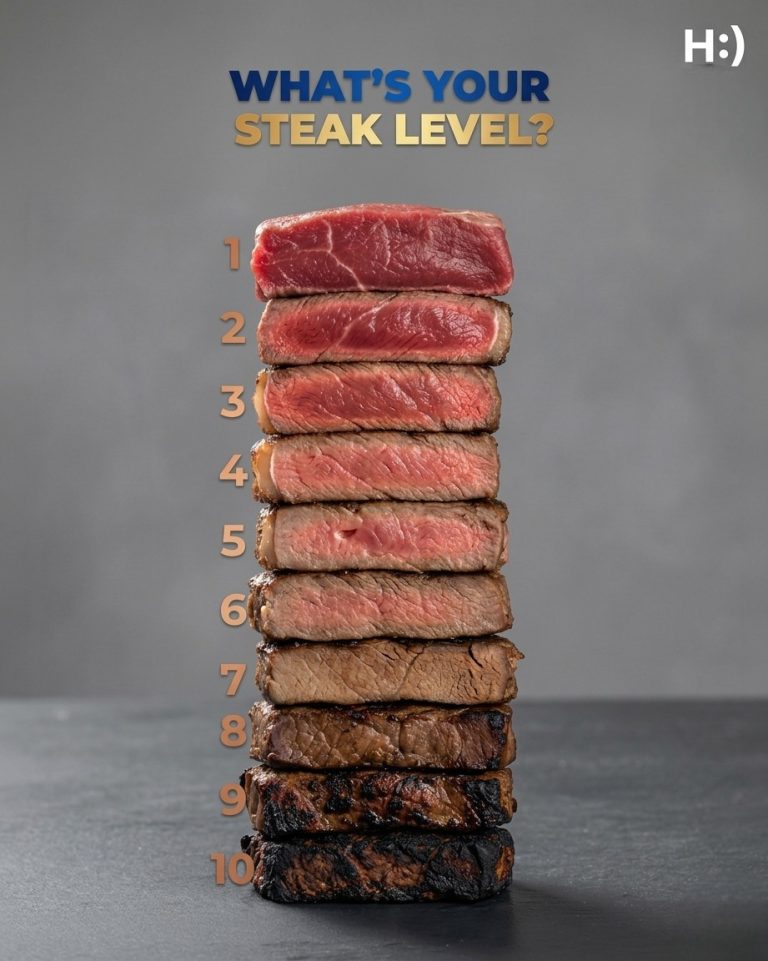 From Blue To Well Done There Can Only Be One Perfect Steak 👀🥩 What’s Your Steak Level From 1 To 10 Revealing Taste Preferences From Rare Juiciness To Fully Cooked Texture While Sparking The Ultimate Food Debate Over Flavor, Tenderness, And Personal Style That Defines How You Truly Enjoy Your Steak