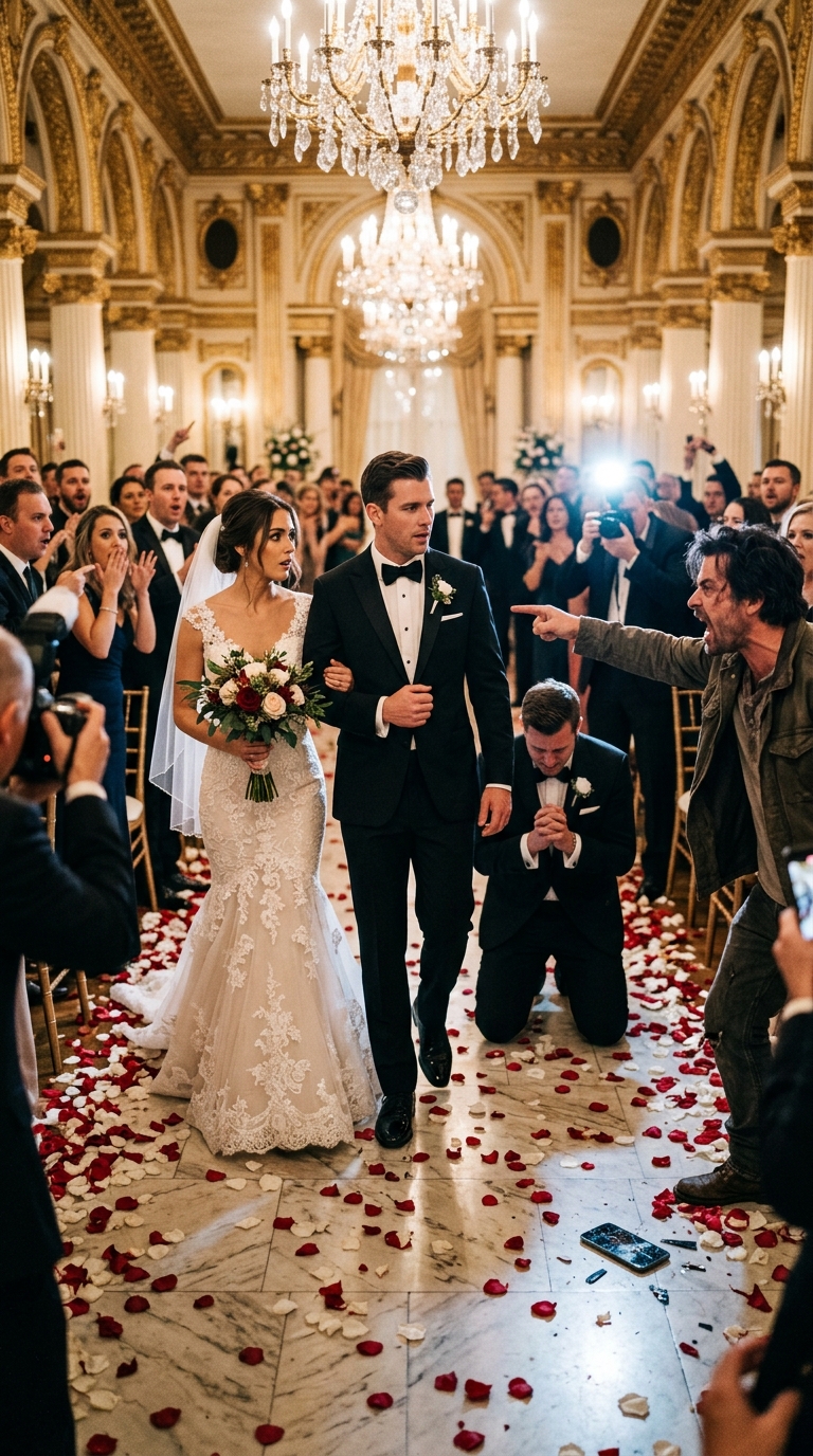 My fiancé sent me a text ten minutes before the ceremony: “Found someone better. Don’t wait up.” I stood in the dressing room, devastated, as 400 elite guests waited. Then a handsome man walked in. “He’s a fool,” he said, holding out his hand. “Marry me instead, and I’ll make sure he regrets this for the rest of his life.” I took his hand. When we walked out together, my ex-fiancé—who had come back to gloat—dropped his phone in shock as the cameras flashed for the new power couple.