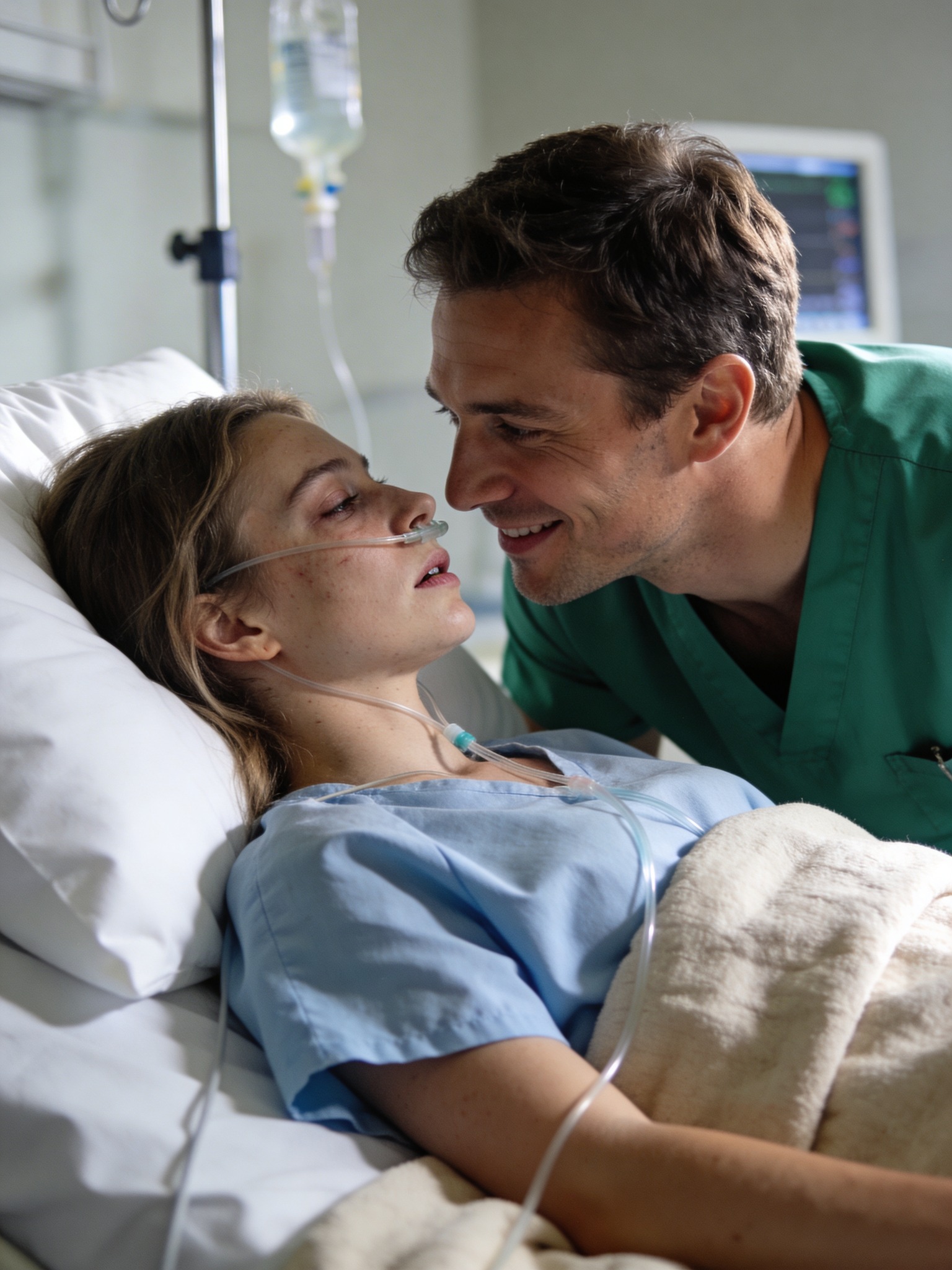 When doctors informed him that his wife had only a few days left, he bent over her hospital bed and, masking his satisfaction with a cold smile, murmured