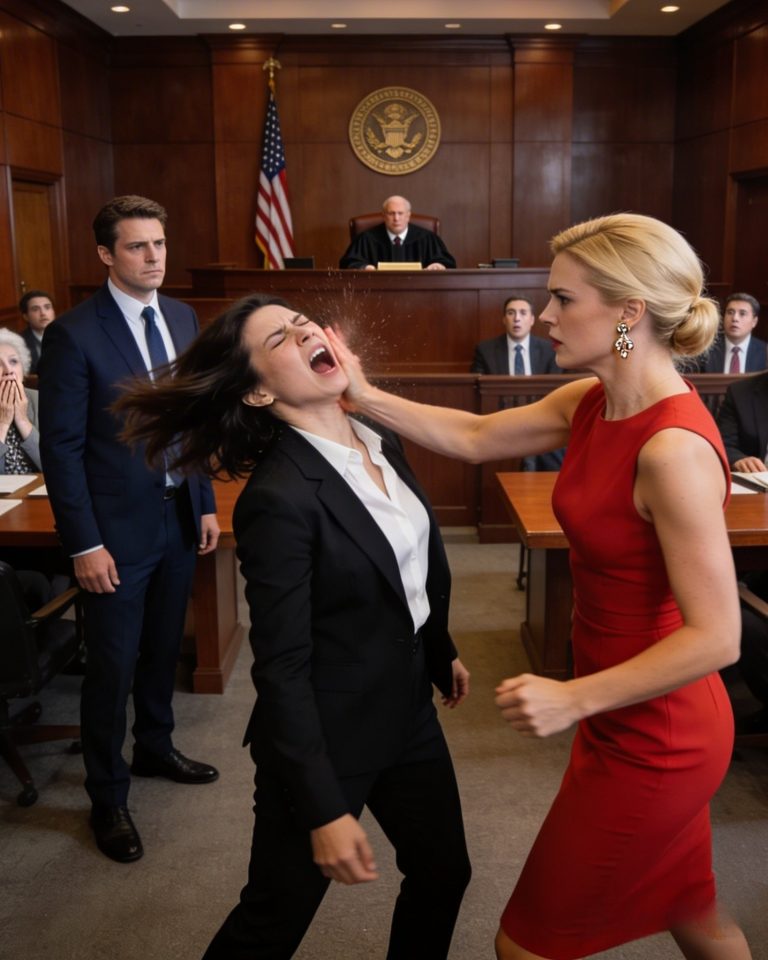 I didn’t say a word when my husband’s mistress slapped me in the courthouse hallway. I didn’t scream. I didn’t cry. I just smiled. My husband looked away and muttered, “Just let it go.” They thought I was weak. They thought I was finished. What they didn’t know… was that in a few minutes, they would pay for everything.