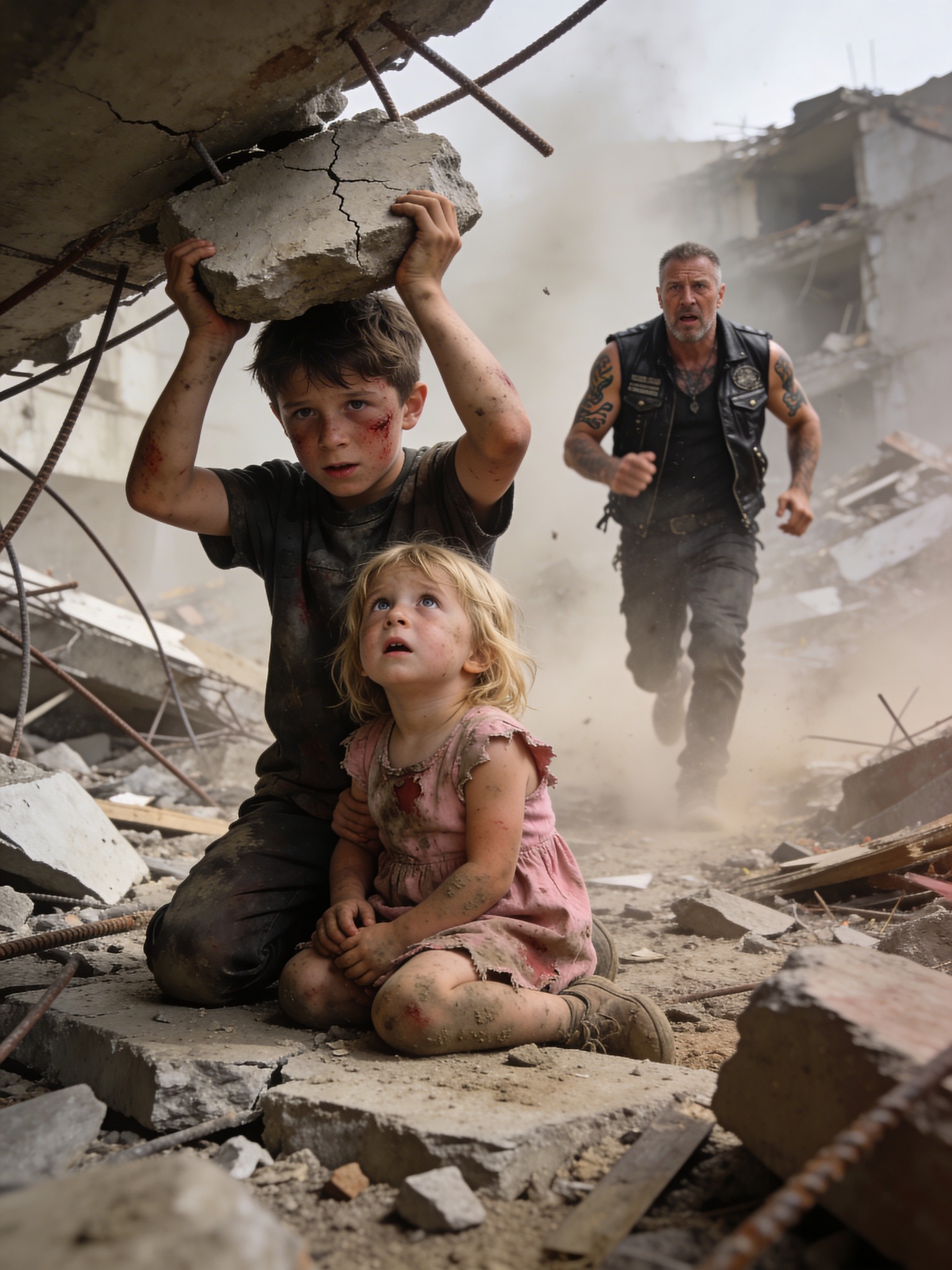 “I’m Coming, Don’t Stop Talking” – A 7-Year-Old Boy Dug Into Earthquake Rubble to Save a 5-Year-Old Girl — She Was the Daughter of a Motorcycle Club President