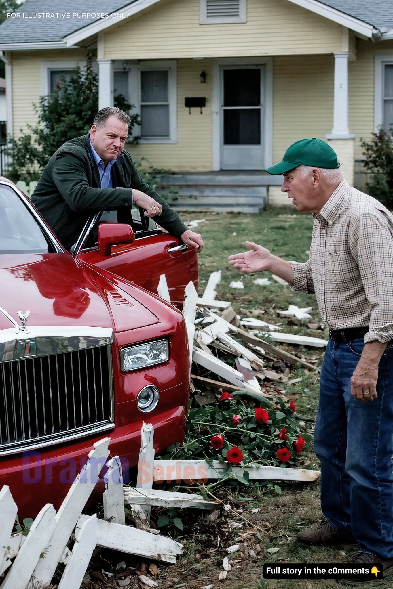 A Rich Man Crashed His Rolls-Royce Into My Fence and Refused to Pay—What I Found in My Yard the Next Morning Left Me Speechless