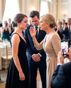 During my husband’s birthday dinner, my mother-in-law exploded: “That house belongs to us!” As soon as I said “No,” she s.l.a.p.p.e.d me brutally in front of 150 guests.