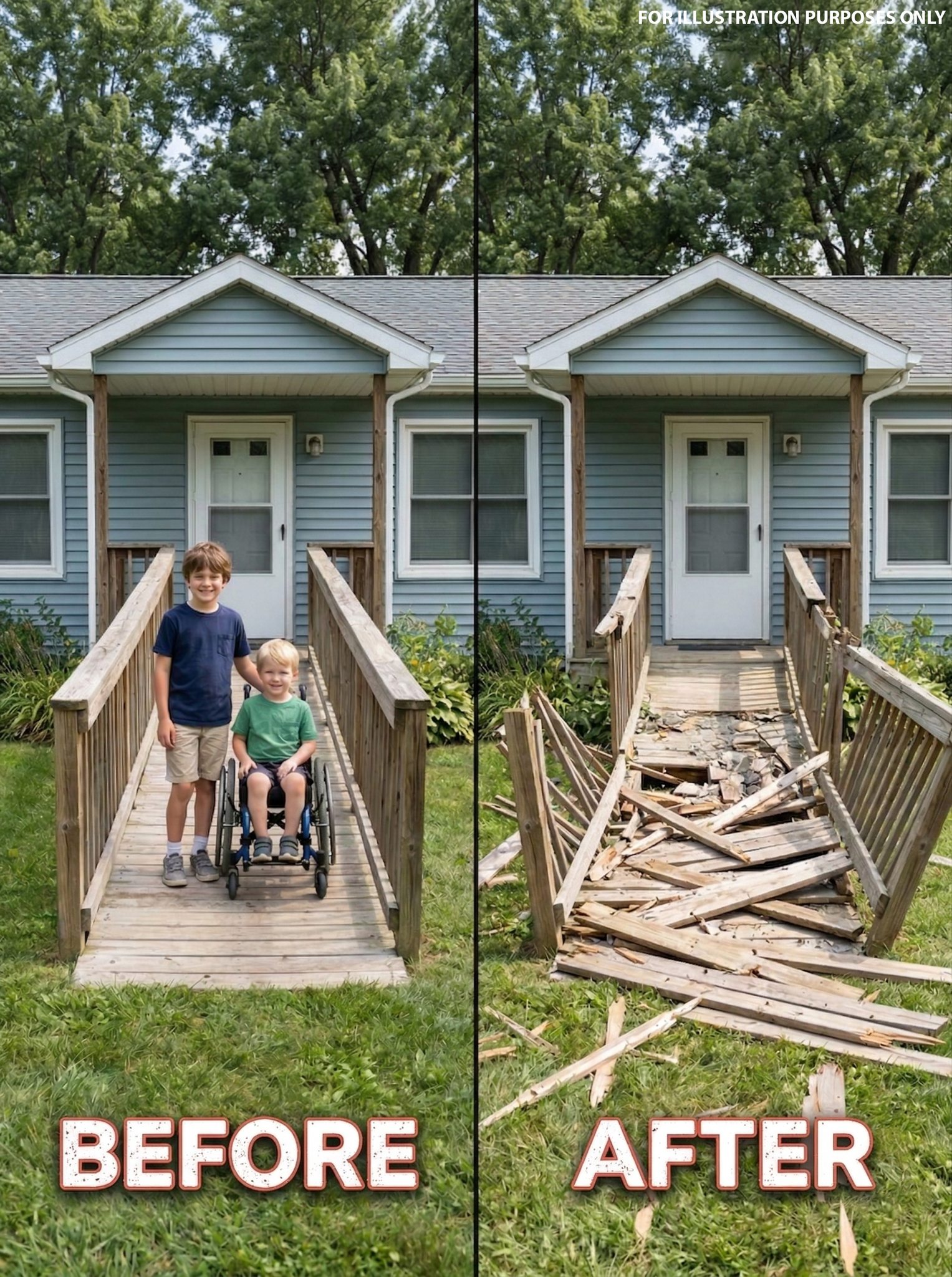 My Son Built a Ramp for the Neighbor’s Boy — An Entitled Woman Tore It Down… but Karma Didn’t Keep Her Waiting