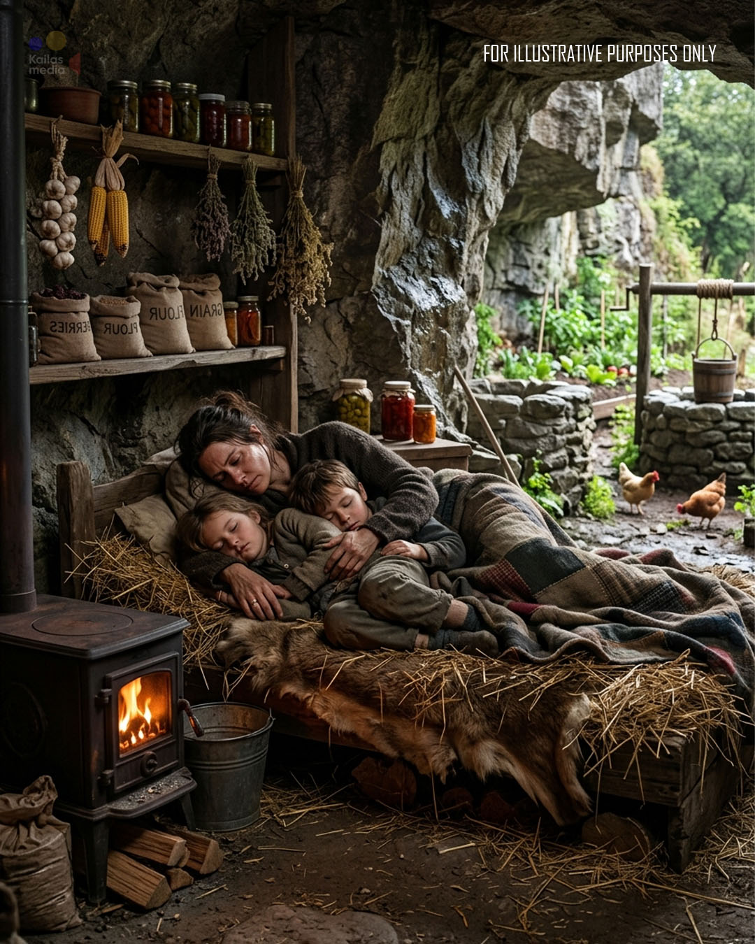 A widow and her children slept in a cave… and woke up to an incredible surprise.