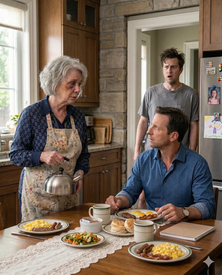 Last night my son h.i.t me and I didn’t cry. This morning I got out the nice tablecloth, served breakfast like on special occasions, and when he came downstairs smiling he said, “So you finally learned your lesson”… until he saw who was waiting for him at my table.