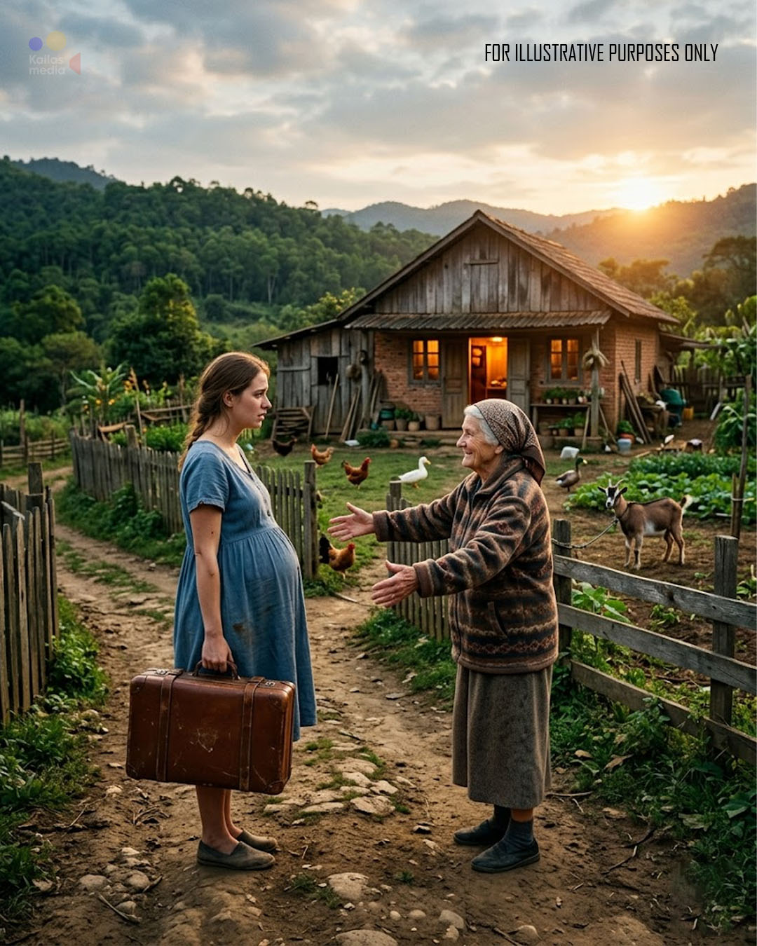PREGNANT AND HOMELESS, SHE ARRIVES AT HER WIDOWED AUNT’S FARM, BUT FINDS SHE HAS TO START FROM SCRATCH