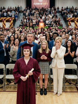 VF-MY PARENTS TOLD ME TO TAKE THE BUS TO MY HARVARD GRADUATION BECAUSE THEY WERE TOO BUSY BUYING MY SISTER A BRAND-NEW TESLA—BUT WHEN THEY FINALLY SHOWED UP EXPECTING TO WATCH ME WALK QUIETLY ACROSS THE STAGE AND GO BACK TO CELEBRATING HER, THE DEAN TOOK THE MIC, SAID MY NAME, AND MY FATHER DROPPED HIS PROGRAM AS THE WHOLE CROWD LEARNED WHAT I HAD BUILT WHILE THEY WERE BUSY ACTING LIKE I WAS NEVER THE CHILD WORTH SHOWING UP FOR