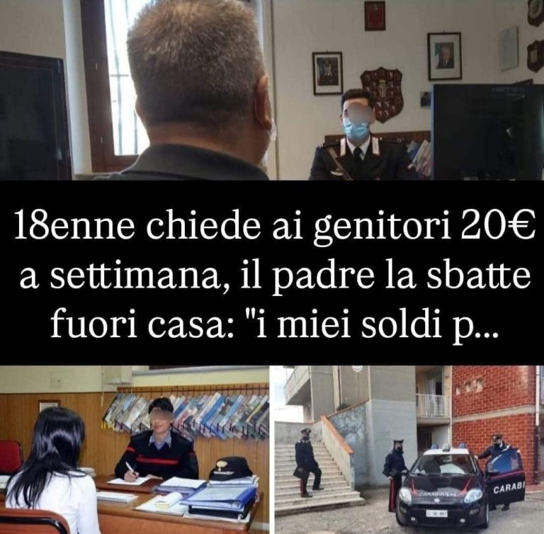 18enne chiede 20 euro a settimana ai genitori: il padre lo sbatte fuori di casa (1 / 2)
