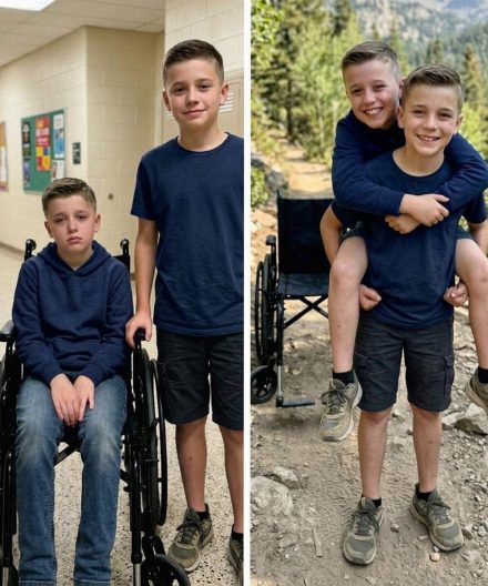 Mio figlio di 12 anni ha portato in spalla il suo amico in sedia a rotelle durante una gita in campeggio per non farlo sentire escluso. Il giorno dopo, il preside mi ha chiamato dicendomi: "Devi correre a scuola subito".