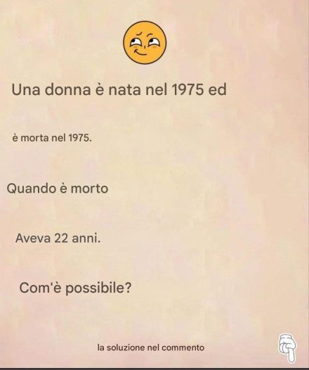 Indovinello: Questa donna è nata nel 1975