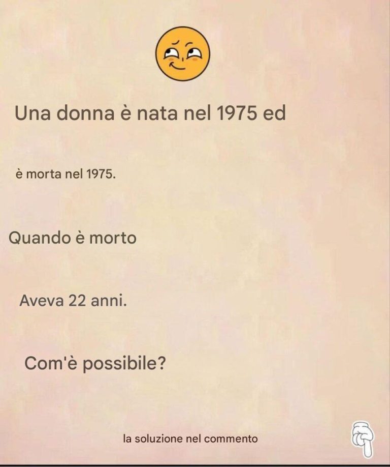 Indovinello: Questa donna è nata nel 1975