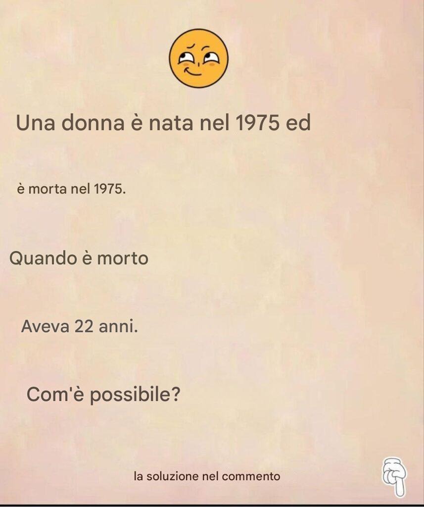 Indovinello: Questa donna è nata nel 1975